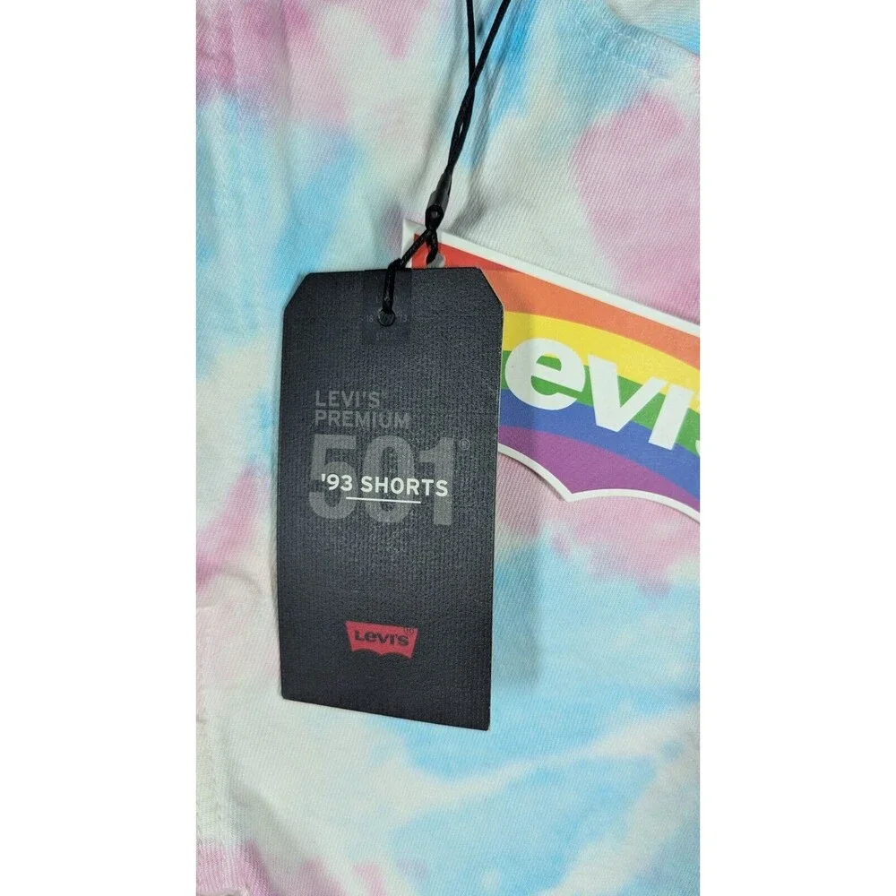 Levis Men Shorts‎ 36x6 NWT 501 '93 LGBT Pride Cutoff Button Fly Raw Frayed Hem
